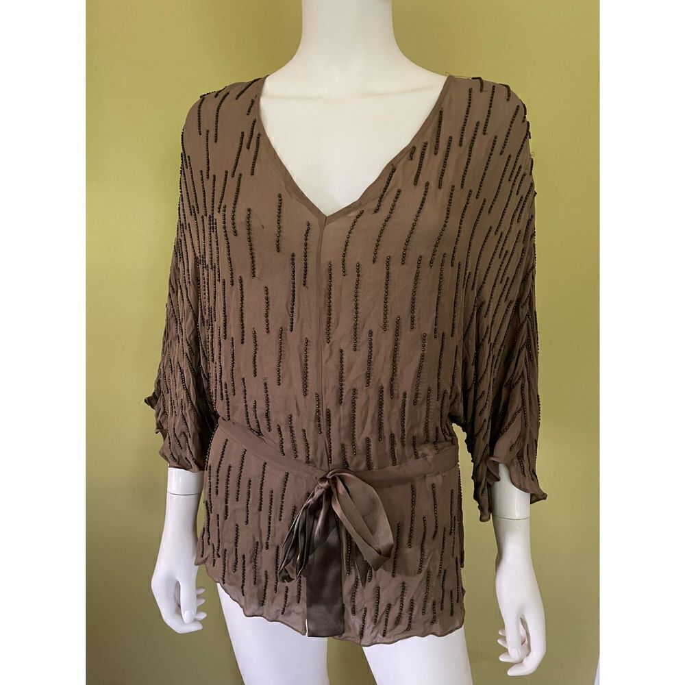 Parker Metal Balls Medium Taupe Blouse